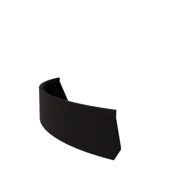 Подпорна стена от стомана - Външна извивка - 150 x 150 x 40 cm - RAL9005 матов (черен)