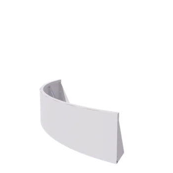 Подпорна стена от стомана - Външна извивка - 150 x 150 x 40 cm - RAL9010 матов (бял)