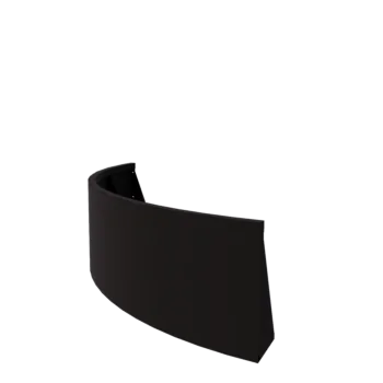 Подпорна стена от стомана - Външна извивка - 150 x 150 x 50 cm - RAL9005 матов (черен)