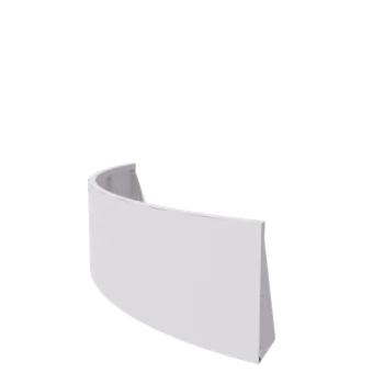 Подпорна стена от стомана - Външна извивка - 150 x 150 x 50 cm - RAL9010 матов (бял)