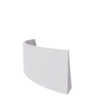 Подпорна стена от стомана - Външна извивка - 150 x 150 x 60 cm - RAL9010 матов (бял)