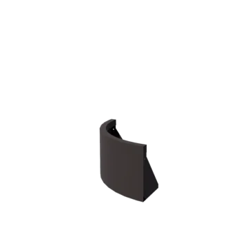 Подпорна стена от стомана - Външна извивка - 50 x 50 x 30 cm - друг RAL цвят