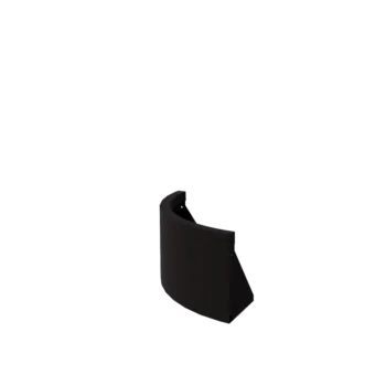 Подпорна стена от стомана - Външна извивка - 50 x 50 x 30 cm - RAL9005 матов (черен)