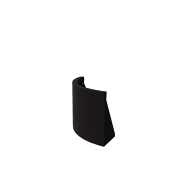 Подпорна стена от стомана - Външна извивка - 50 x 50 x 40 cm - RAL9005 матов (черен)
