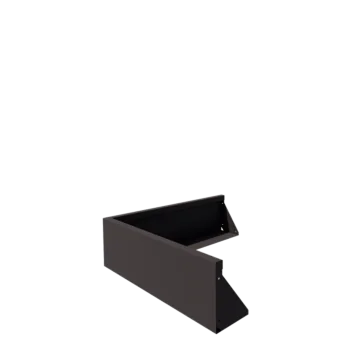 Подпорна стена от стомана - Външен ъгъл - 100 x 100 x 30 cm - RAL7016 матов (антрацитено сиво)