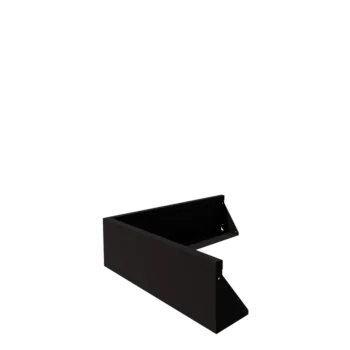 Подпорна стена от стомана - Външен ъгъл - 100 x 100 x 30 cm - RAL9005 матов (черен)