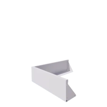 Подпорна стена от стомана - Външен ъгъл - 100 x 100 x 30 cm - RAL9010 матов (бял)