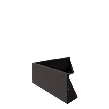 Подпорна стена от стомана - Външен ъгъл - 100 x 100 x 40 cm - RAL7016 матов (антрацитено сиво)