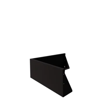 Подпорна стена от стомана - Външен ъгъл - 100 x 100 x 40 cm - RAL9005 матов (черен)