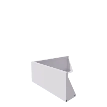 Подпорна стена от стомана - Външен ъгъл - 100 x 100 x 40 cm - RAL9010 матов (бял)