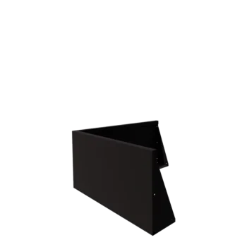 Подпорна стена от стомана - Външен ъгъл - 100 x 100 x 50 cm - RAL9005 матов (черен)