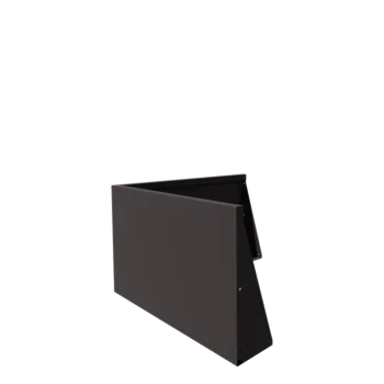 Подпорна стена от стомана - Външен ъгъл - 100 x 100 x 60 cm - RAL7016 матов (антрацитено сиво)
