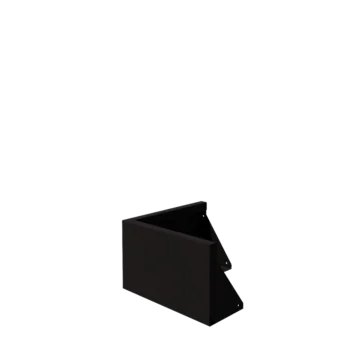 Подпорна стена от стомана - Външен ъгъл - 50 x 50 x 30 cm - RAL9005 матов (черен)