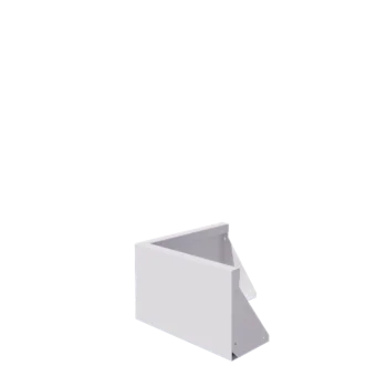 Подпорна стена от стомана - Външен ъгъл - 50 x 50 x 30 cm - RAL9010 матов (бял)