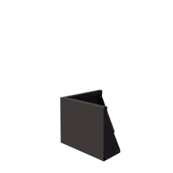 Подпорна стена от стомана - Външен ъгъл - 50 x 50 x 40 cm - RAL7016 матов (антрацитено сиво)