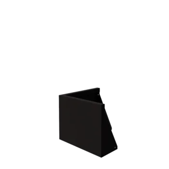 Подпорна стена от стомана - Външен ъгъл - 50 x 50 x 40 cm - RAL9005 матов (черен)