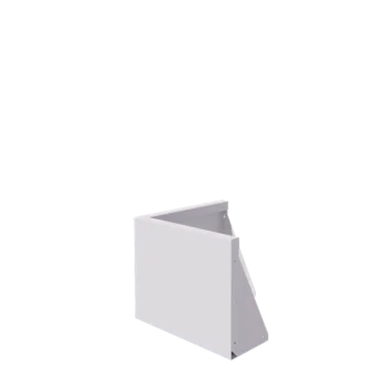 Подпорна стена от стомана - Външен ъгъл - 50 x 50 x 40 cm - RAL9010 матов (бял)