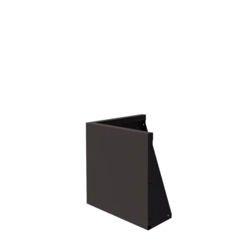 Подпорна стена от стомана - Външен ъгъл - 50 x 50 x 50 cm - RAL7016 матов (антрацитено сиво)