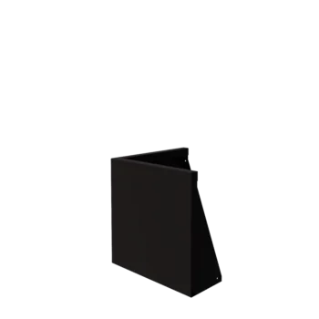 Подпорна стена от стомана - Външен ъгъл - 50 x 50 x 50 cm - RAL9005 матов (черен)