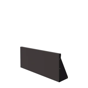 Подпорна стена от стомана - Прав - 100 x 40 cm - RAL7016 матов (антрацитено сиво)