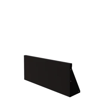 Подпорна стена от стомана - Прав - 100 x 40 cm - RAL9005 матов (черен)