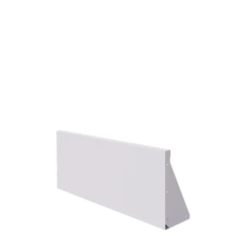 Подпорна стена от стомана - Прав - 100 x 40 cm - RAL9010 матов (бял)