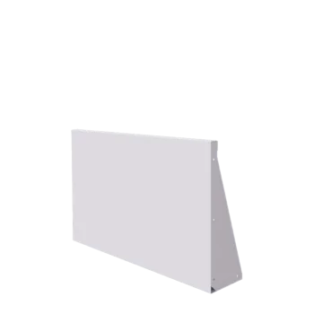 Подпорна стена от стомана - Прав - 100 x 60 cm - RAL9010 матов (бял)