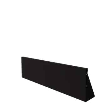 Подпорна стена от стомана - Прав - 150 x 40 cm - RAL9005 матов (черен)