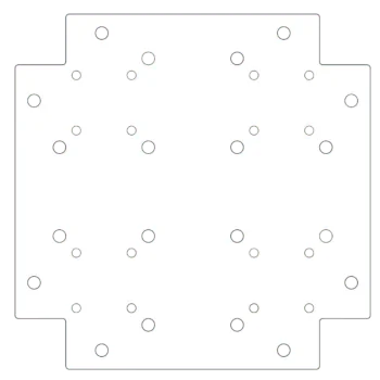 Поцинкована стоманена основа - 30 x 30 cm