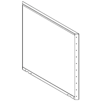 Саксии за цветя от стомана - Панел - 100 x 100 cm - RAL9005 матов (черен)