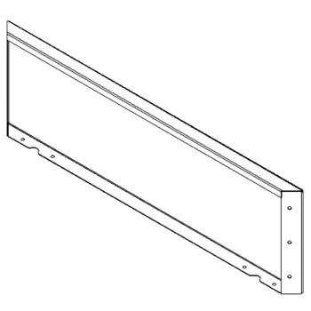 Саксии за цветя от стомана - Панел - 30 x 100 cm - RAL9010 матов (бял)
