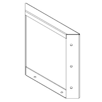 Саксии за цветя от стомана - Панел - 30 x 30 cm - RAL9005 матов (черен)