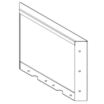 Саксии за цветя от стомана - Панел - 30 x 40 cm - RAL9005 матов (черен)