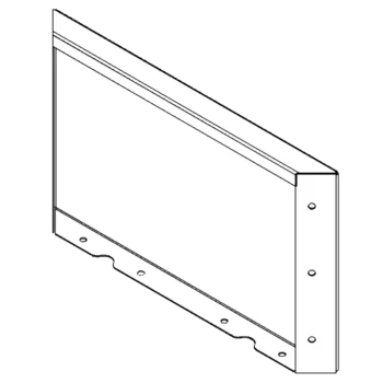 Саксии за цветя от стомана - Панел - 30 x 50 cm - RAL7016 матов (антрацитено сиво)