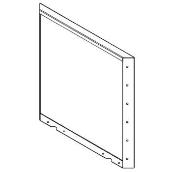 Саксии за цветя от стомана - Панел - 60 x 60 cm - RAL9005 матов (черен)
