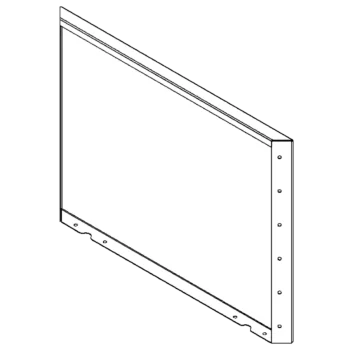 Саксии за цветя от стомана - Панел - 60 x 80 cm - RAL9005 матов (черен)