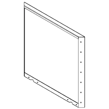 Саксии за цветя от стомана - Панел - 70 x 70 cm - RAL9005 матов (черен)