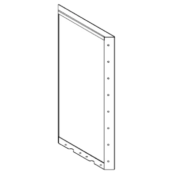 Саксии за цветя от стомана - Панел - 80 x 40 cm - RAL9005 матов (черен)