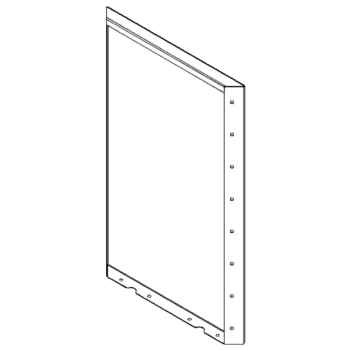 Саксии за цветя от стомана - Панел - 80 x 50 cm - RAL9005 матов (черен)