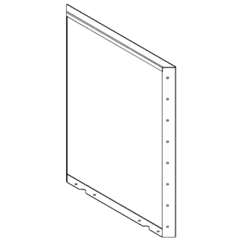 Саксии за цветя от стомана - Панел - 80 x 60 cm - RAL7016 матов (антрацитено сиво)