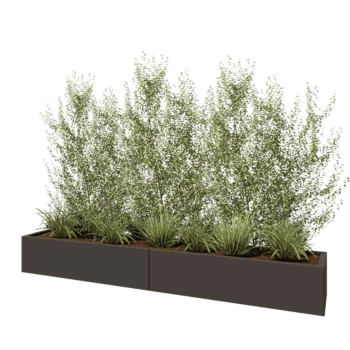 Саксии за цветя от стомана XXL - Правоъгълник - 240 x 40 x 30 cm - друг RAL цвят - без основа