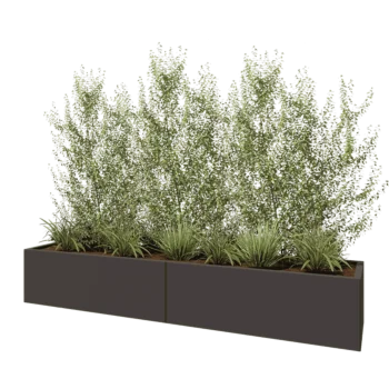 Саксии за цветя от стомана XXL - Правоъгълник - 240 x 50 x 40 cm - друг RAL цвят - без основа
