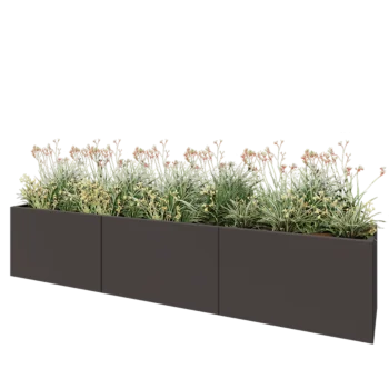 Саксии за цветя от стомана XXL - Правоъгълник - 300 x 50 x 60 cm - друг RAL цвят - без основа