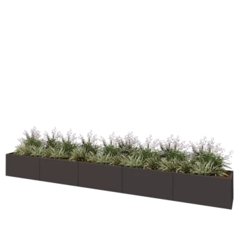 Саксии за цветя от стомана XXL - Правоъгълник - 500 x 50 x 50 cm - RAL7016 матов (антрацитено сиво) - без основа