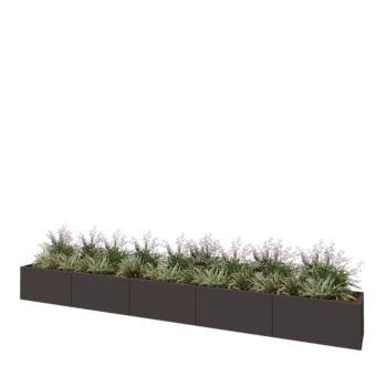 Саксии за цветя от стомана XXL - Правоъгълник - 500 x 50 x 50 cm - друг RAL цвят - без основа