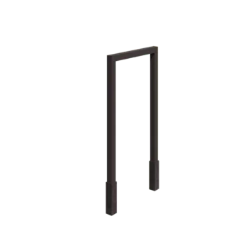 Пергола от стомана - Прав - 150 x 230 cm - RAL7016 матов (антрацитено сиво) - С включен бетонен фундамент