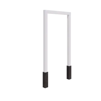 Пергола от стомана - Прав - 150 x 230 cm - RAL9010 матов (бял) - С включен бетонен фундамент