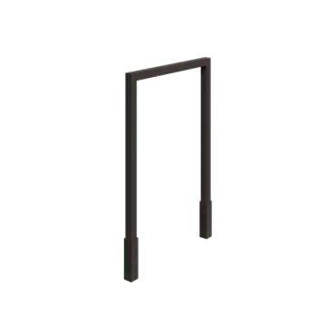 Пергола от стомана - Прав - 200 x 230 cm - RAL7016 матов (антрацитено сиво) - С включен бетонен фундамент