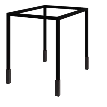 Пергола от стомана - Правоъгълник - 324 x 250 x 230 cm - RAL9005 матов (черен) - С включен бетонен фундамент