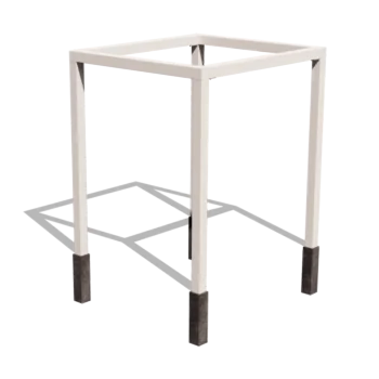 Пергола от стомана - Квадрат - 224 x 200 x 230 cm - RAL9010 матов (бял) - Без бетонен фундамент